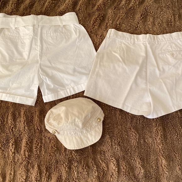 Bundle of shorts J. Crew & AnnTaylor Loft shorts & hat - Picture 3 of 16